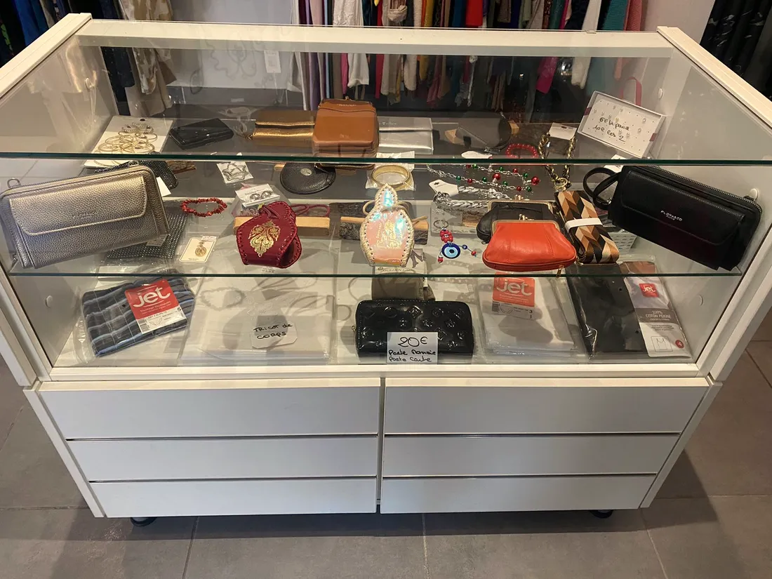 La vitrine des accessoires